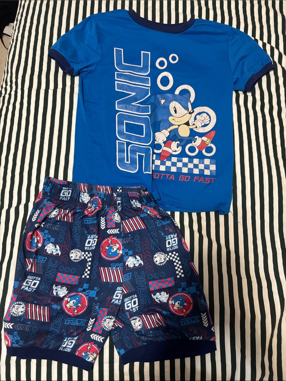 Sonic Kids Blue Short Pajama Set